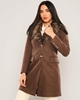 Mangosteen Street Wear Woman Coats بنى