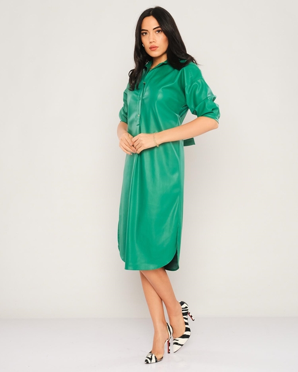 Explosion Knee Lenght Three Quarter Sleeve Casual Dresses