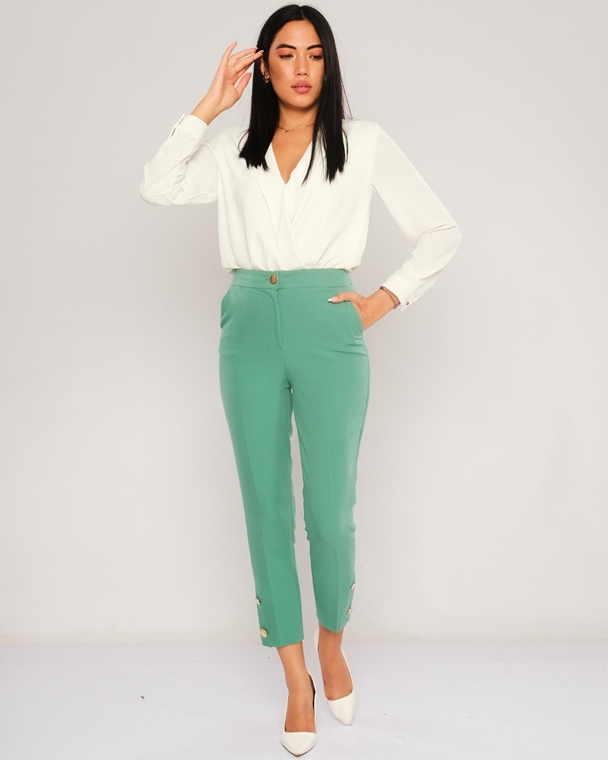 Selen High Waist Casual Trousers