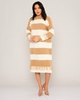 Pitiryko Maxi Long Sleeve Casual Dresses لون الجمل