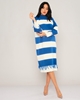 Pitiryko Maxi Long Sleeve Casual Dresses Sax