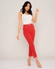 Sln High Waist Casual Trousers Kırmızı