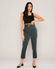 Zanzi High Waist Casual Trousers Green