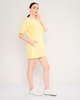 Pitiryko Mini Short Sleeve Casual Dresses الأصفر