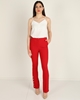 Sln High Waist Casual Trousers Red