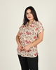 Sln Short Sleeve Normal Neck Casual Shirts Red-Flower
