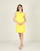 Sln Knee Lenght Sleevless Casual Dresses Yellow