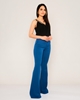 Green Country High Waist Casual Trousers Blue