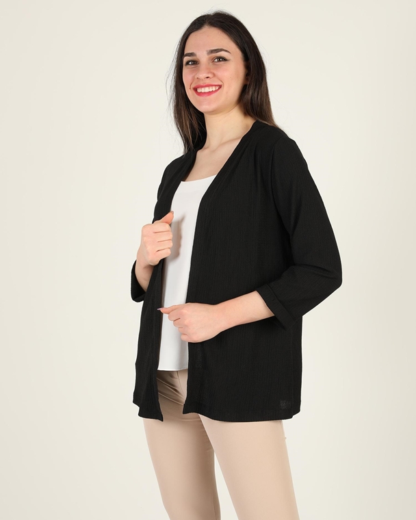 Bubble Without Hood Open-Ended Casual Cardigans