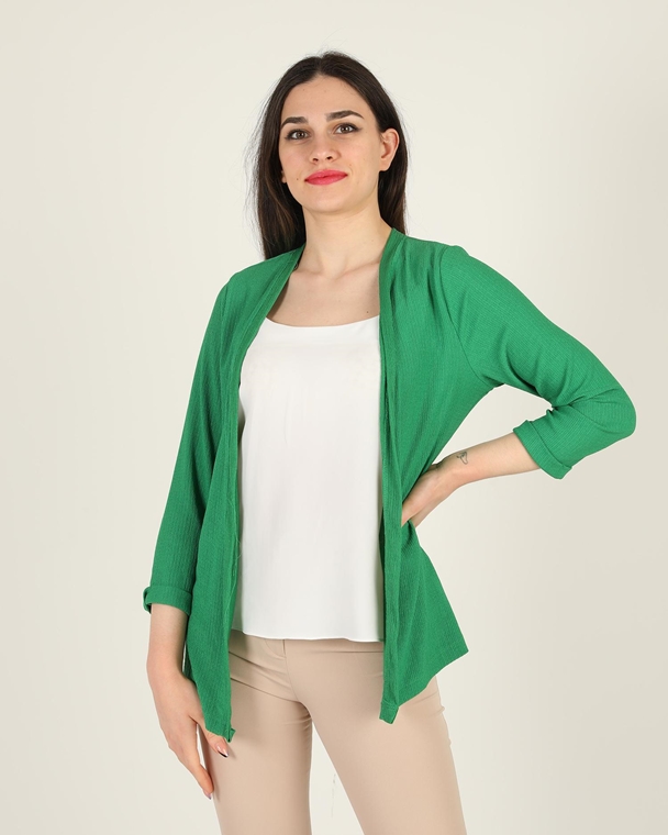 Bubble Without Hood Open-Ended Casual Cardigans
