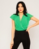 Explosion Short Sleeve Casual Blouses Green