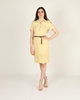 Sln Knee Lenght Short Sleeve Casual Dresses الأصفر