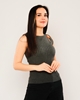 Yes Play Sleevless Crew Neck Casual Blouses Anthracite