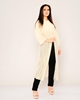Pitiryko Open-Ended Casual Cardigans Beige