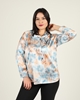 Sln Long Sleeve Normal Neck Casual Blouse Blue
