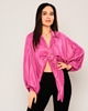 Lila Rose Long Sleeve V Neck Casual Blouses Pink