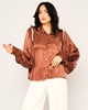 Lila Rose Long Sleeve Normal Neck Casual Shirts Brown