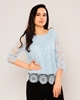 Mac Park Casual Blouses Baby Blue