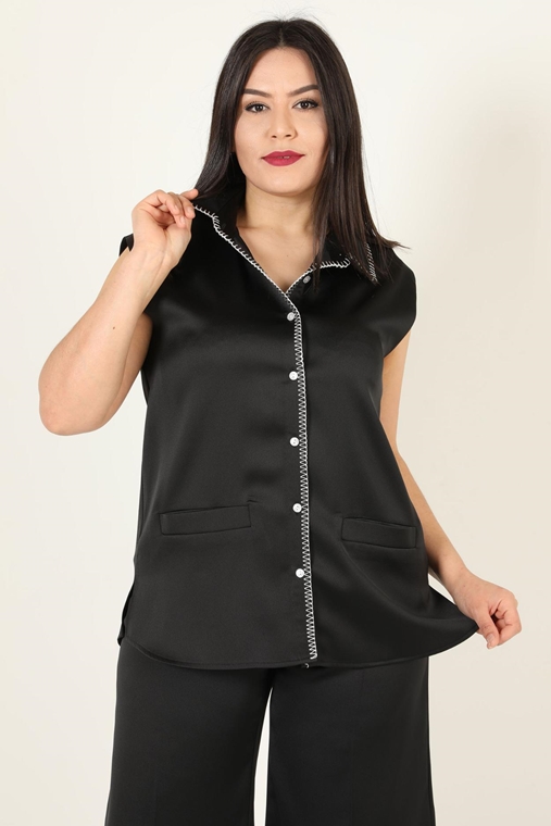 Tugce & Ece Kolsuz Normal Yaka Günlük Giyim Bluz