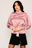 Lila Rose Long Sleeve Half Turtleneck Street Wear Blouses