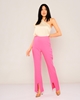 Lila Rose High Waist Casual Trousers Pink
