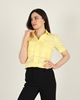 Sln Short Sleeve Normal Neck Casual Shirts Yellow