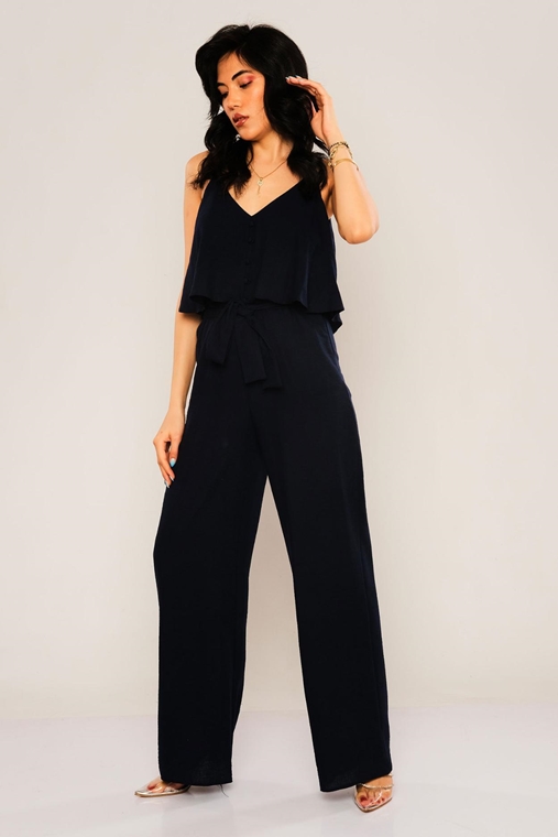 Explosion Casual Jumpsuits White Navy