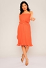 Green Country Knee Lenght Casual Dresses Orange