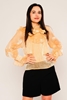 Lila Rose Long Sleeve Casual Blouses Gold