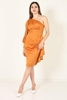 Escoll Night Wear Evening Dresses البرتقالي