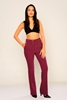 Selen High Waist Casual Trousers لون أرجواني