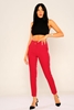 Selen High Waist Casual Trousers Red