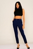 Selen High Waist Casual Trousers Sax