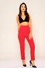 Zanzi High Waist Casual Trousers أحمر