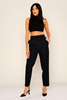 Zanzi High Waist Casual Trousers Navy