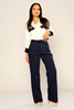 Zanzi High Waist Casual Trousers İndigo