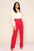 Explosion High Waist Casual Trousers أحمر