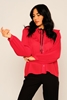 Lila Rose Long Sleeve Polo Neck Casual Shirts Red