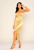 Lila Rose Maxi Sleevless Night Wear Dresses Altın