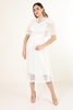 Panas Line Casual Dresses White