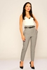 Zanzi High Waist Casual Trousers Grey