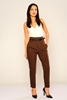 Zanzi High Waist Casual Trousers 015KAHVE