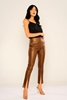 Selen High Waist Casual Trousers Brown