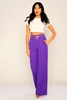 Explosion High Waist Casual Trousers Purple