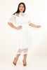 Panas Line Casual Dress أبيض