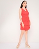 Green Country Mini Sleevless Casual Dresses Coral