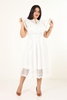 Panas Line Casual Dress White