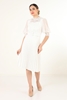 Panas Line Casual Dresses أبيض