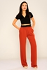 Explosion High Waist Casual Trousers Orange