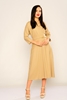 Explosion Knee Lenght Three Quarter Sleeve Casual Dresses لون الجمل